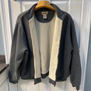 L.L. Bean Katahdin Iron Works Fleece Lined Full Zip Sweatshirt Size XXL